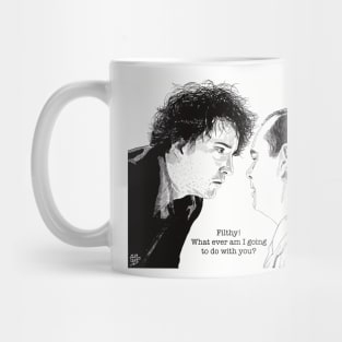 Bernard Black and the cleaner, Black Books, Grapes of Wrath. Mug